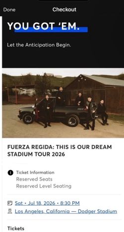 Fuerza Regida ticket for sale