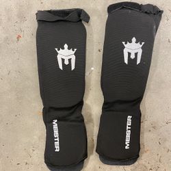 Meister MMA Elastic Cloth Shin & Instep Padded Guards 
