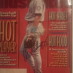 Alex Rodriguez signed sports illustrated magazine