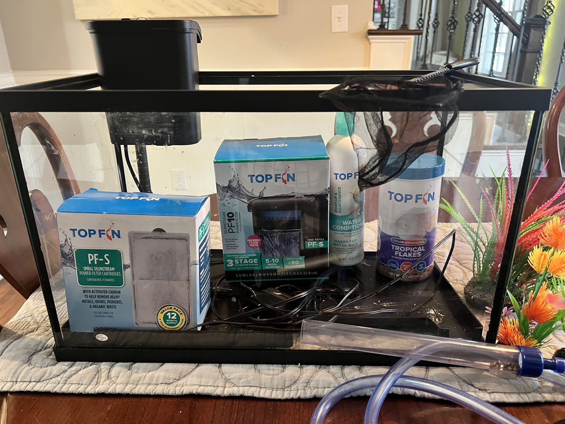 10 Gallon Aquarium And Supplies