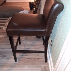 Brown Leather Stool