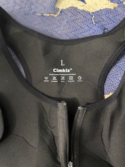 Mens (L) compression tank with back support