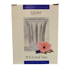 St George Toscany Odyssey Series 8” 24% Fine Lead Crystal Decor Vase
