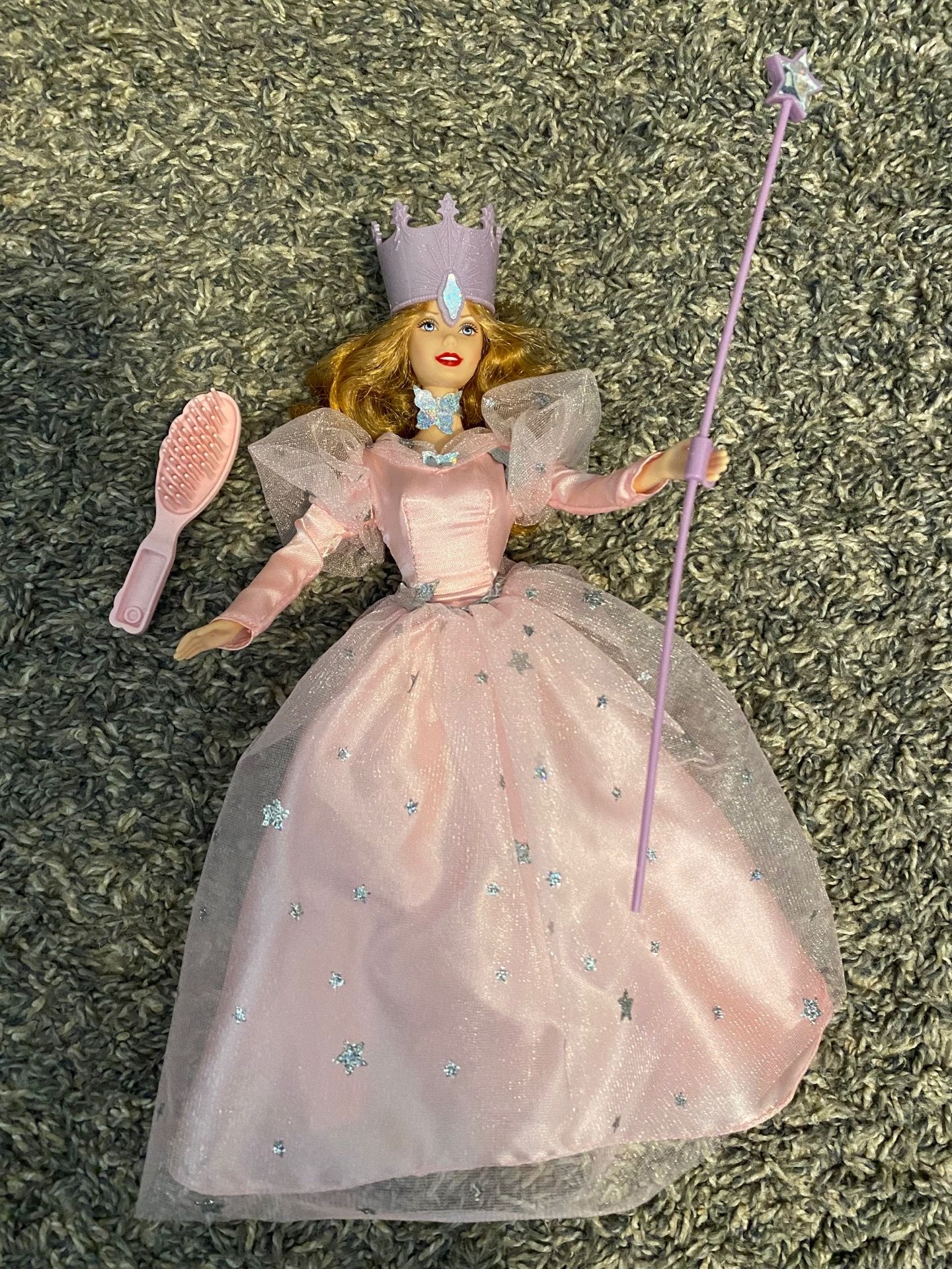 Barbie as Glinda Wizard of Oz Talking Doll with Wand 1999 Mattel #25813. NO SHOES!
