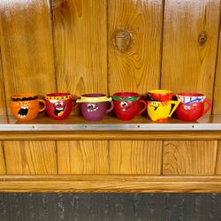 1969 Kool-Aid Funny Face plastic mugs