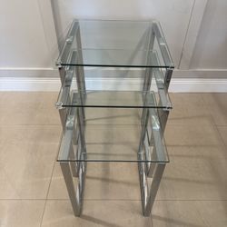 3-Piece Glass Nesting Tables