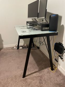 Glass desk