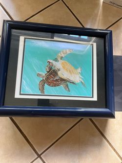 Framed Sea Turtle Art Print