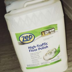 Zep 5 gallons of heavy duty floor stripper and 5 gallons of  high traffic polish