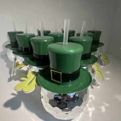 St. Patrick's Day Disco Ball Target Bullseye Tumbler w/ Straw TikTok 