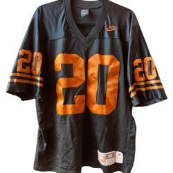 NIKE #20 EARL CAMPBELL TEXAS LONGHORNS BLACK THROWBACK JERSEY SZ:M