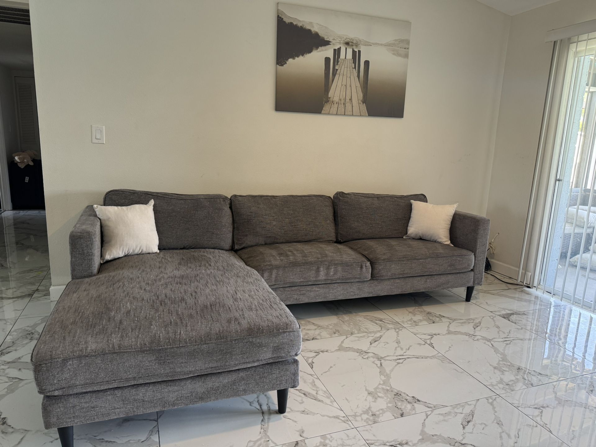 Living Spaces Sectional Sofa Couch Sala