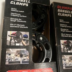 2 Sets Clout Olympic Barbell Clamps 