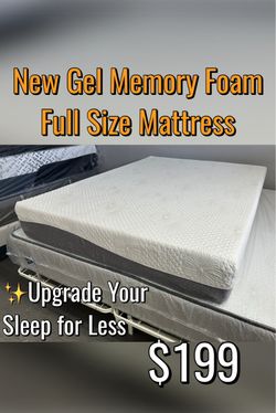 New Gel Memory Foam Full Size Mattress