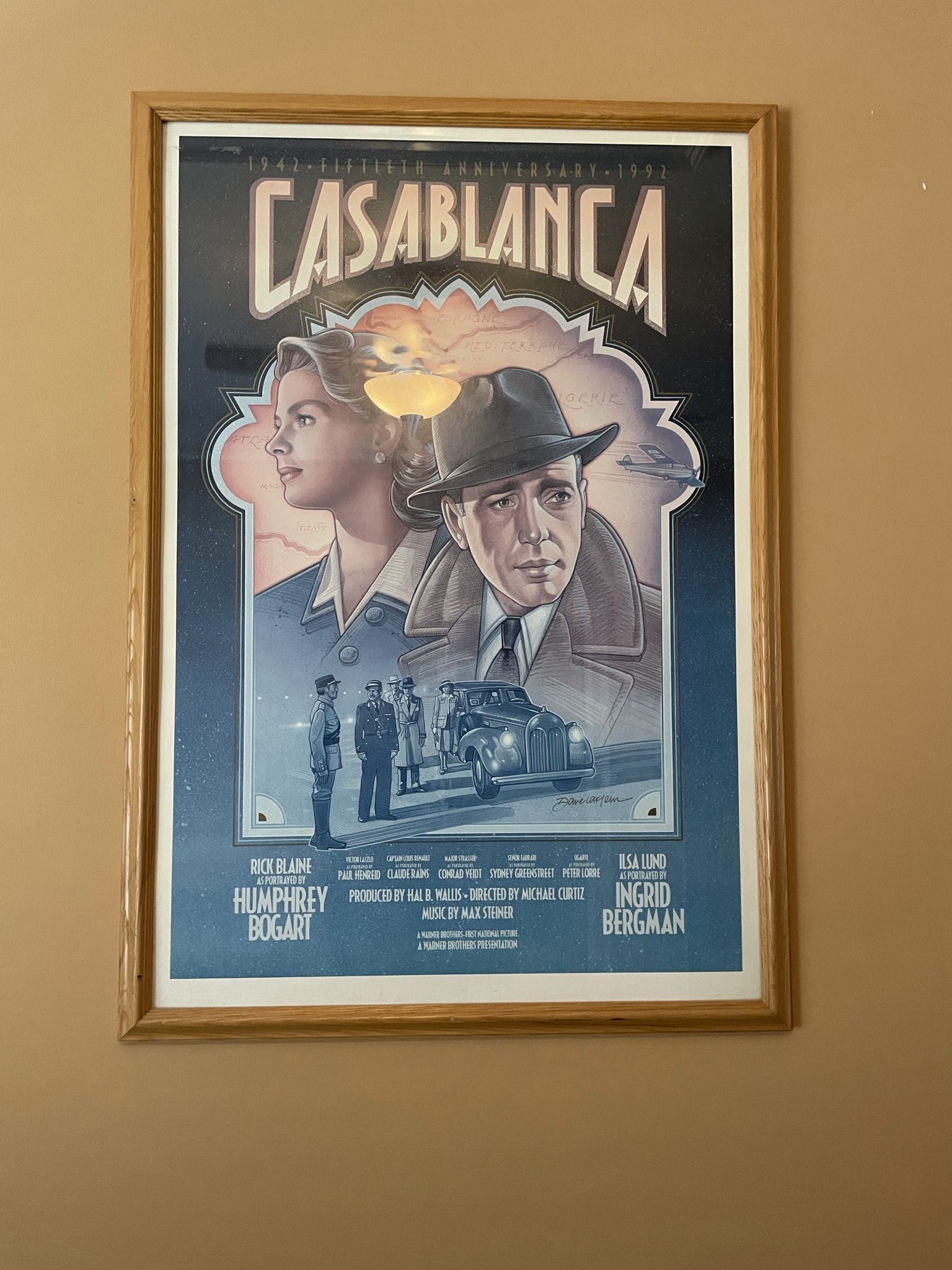 “Casablanca” Framed Movie Poster.