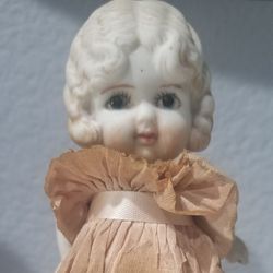 Darling Vintage Porcelain Bisque Doll Made in Japan