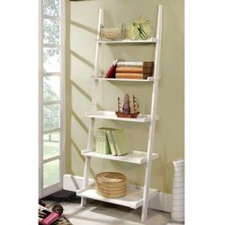 Ladder Shelf White Finish Solid Wood,others. 25"x18"x72"h. New. Especial Price 