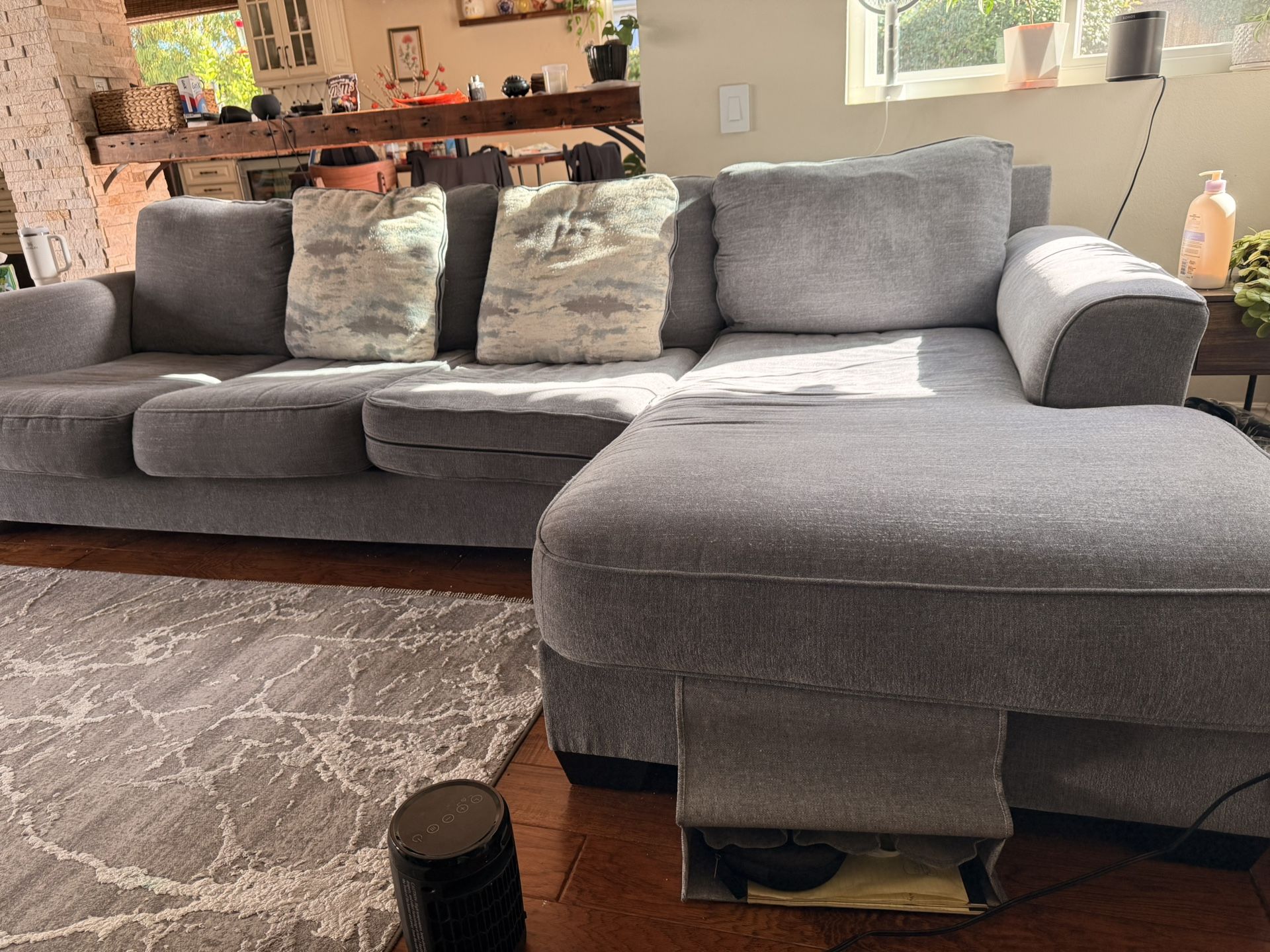 Ashley Modern Couch With 4 Pillows