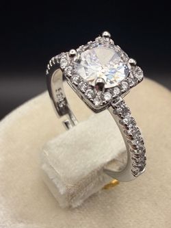 Moissanite Halo Ring