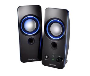Insignia 2.0 Lighted Speaker System 2 Pc Black