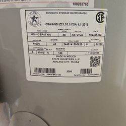 Water Heater  50 Gallons,  Olmos  Bran New 