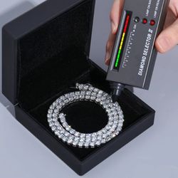 Passes Diamond Tester! 5mm Moissanite Tennis Bracelet 