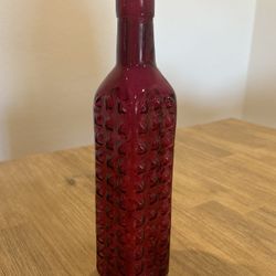Magenta Glass Bottle 