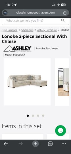 Ashley Lonoke 2-Piece Sectional with Chaise