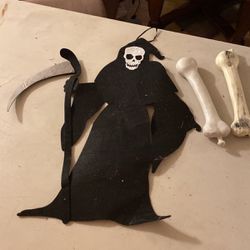 Cloth Grim Reaper Halloween Decoration 