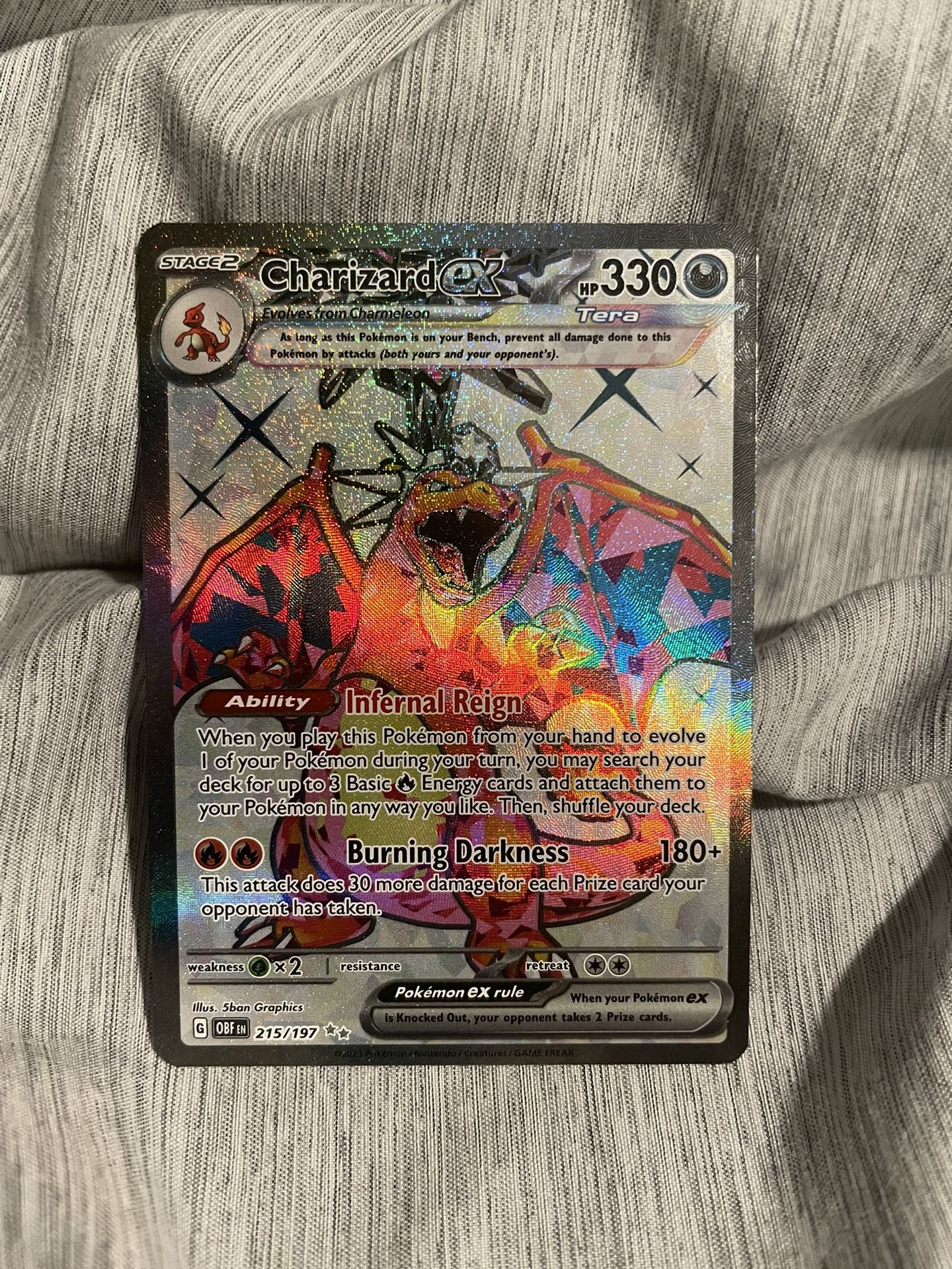 Charizard ex Full Art Ultra Rare - 215/197 Obsidian Flames- Pokemon TCG  Mint/NM for Sale in Westminster, CA - OfferUp