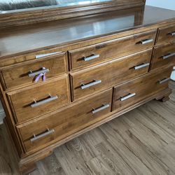Eight Drawer Dresser With Mirror