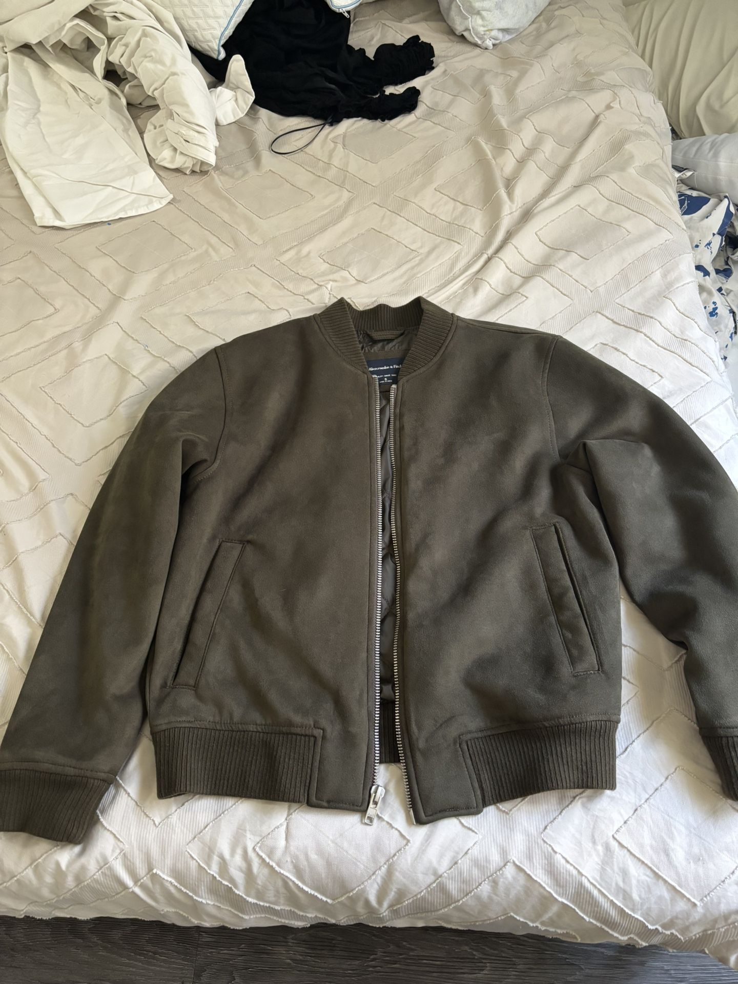 Abercrombie & Fitch Suede Bomber Jacket