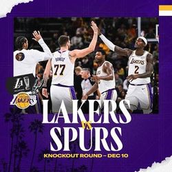 Lakers Vs Spurs NBA CUP Quarterfinals $350 Each