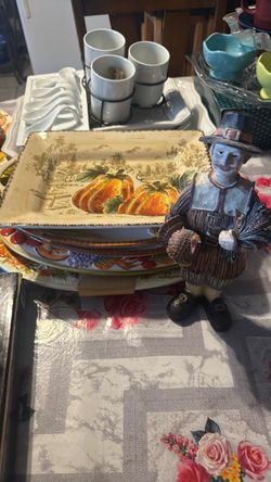 Thanks giving serving plate set