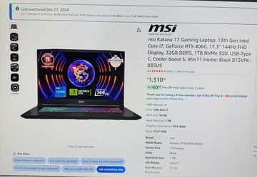 MSI Katana 17 Gaming Laptop RTX 4060