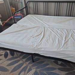 IKEA FYRESDAL bed frame and two Spring  Twin mattresses