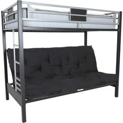 Bunk bed with mattress