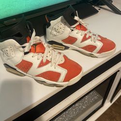 Jordan 6 Retro Gatorade Like Mike US  2017 White Orange Carmine Bred size 5y