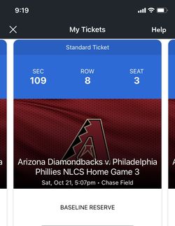 Game 5 Diamondbacks Tickets