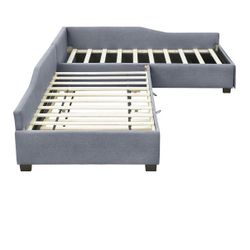 L SHAPED PLATFORM TWIN BEDS WITH TRUNDLE 