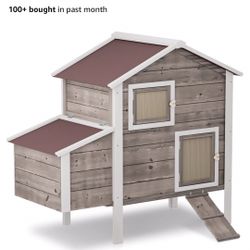 Chicken Coop W/ Automatic Feeder 