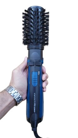 Conair Infiniti Pro BC178 Spin Air Rotating Hot Air Styler Brush Blue Works Great