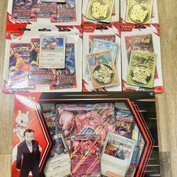 Pokemon Destined Rivals bundle w/ TEAM ROCKET'S MEWTWO EX Box