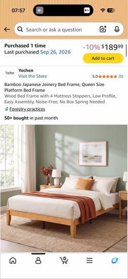 Queen bed frame - new