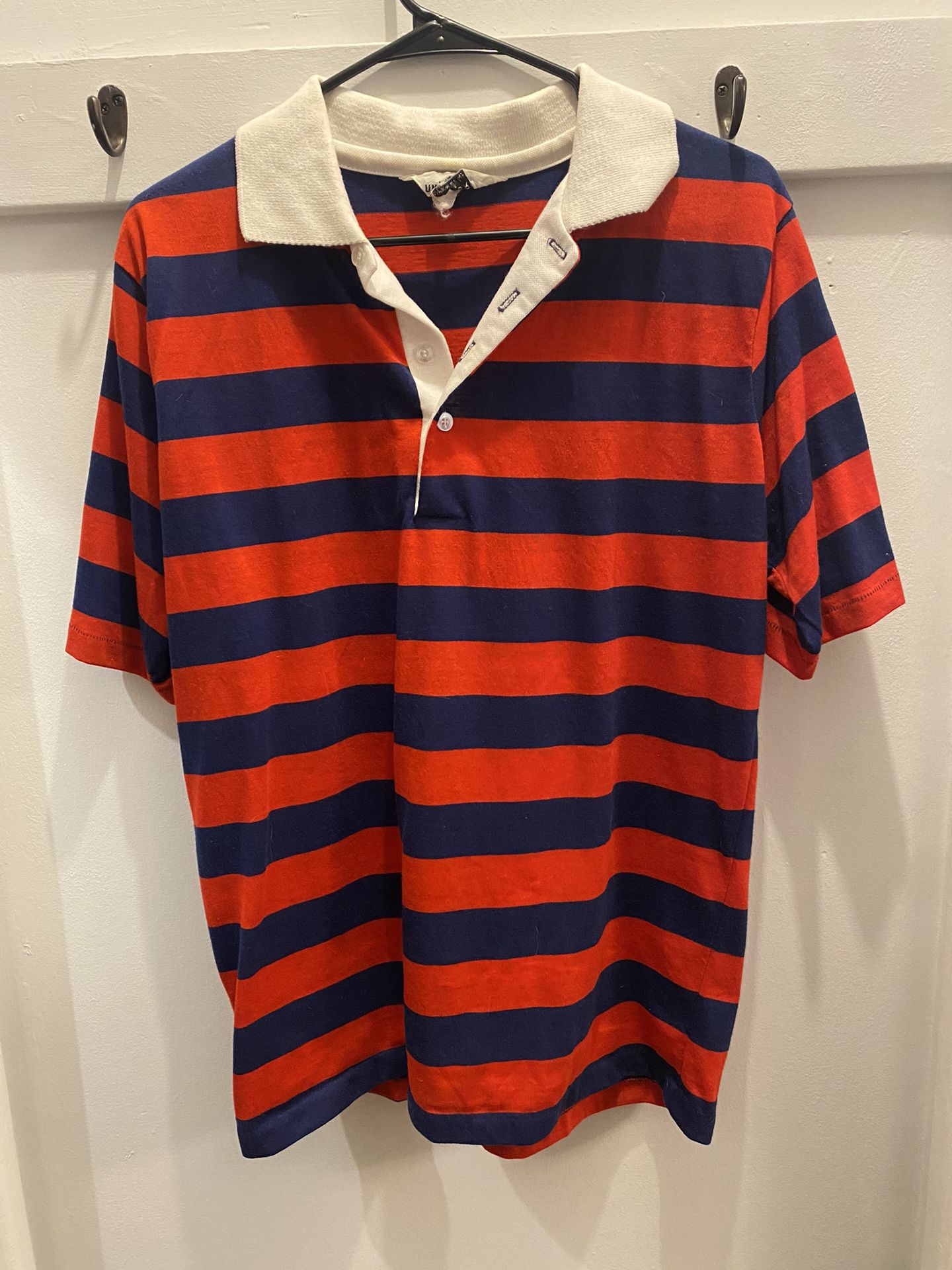 Red And Blue Strip Polo Shirt 