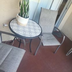 Patio's chair and table.