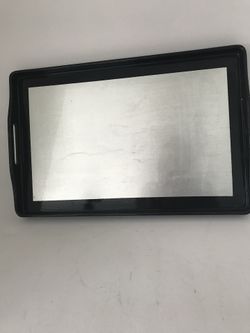 Black and silver serving tray