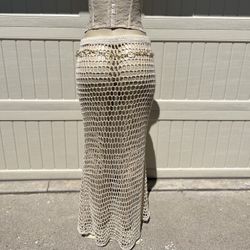 crochet maxi skirt 