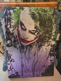 DC Comics Heath Ledger Joker Dark Knight Rises Wall Art Decor 24" x 16"