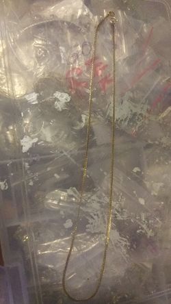 14k solid gold Stamped Italy necklace